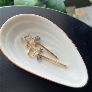 Gold Tone Clip On Earrings